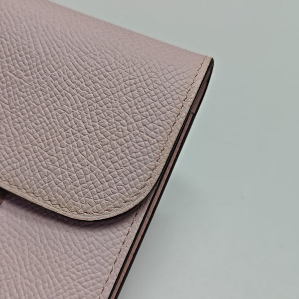 Constance Slim Epsom Pink Card Holder