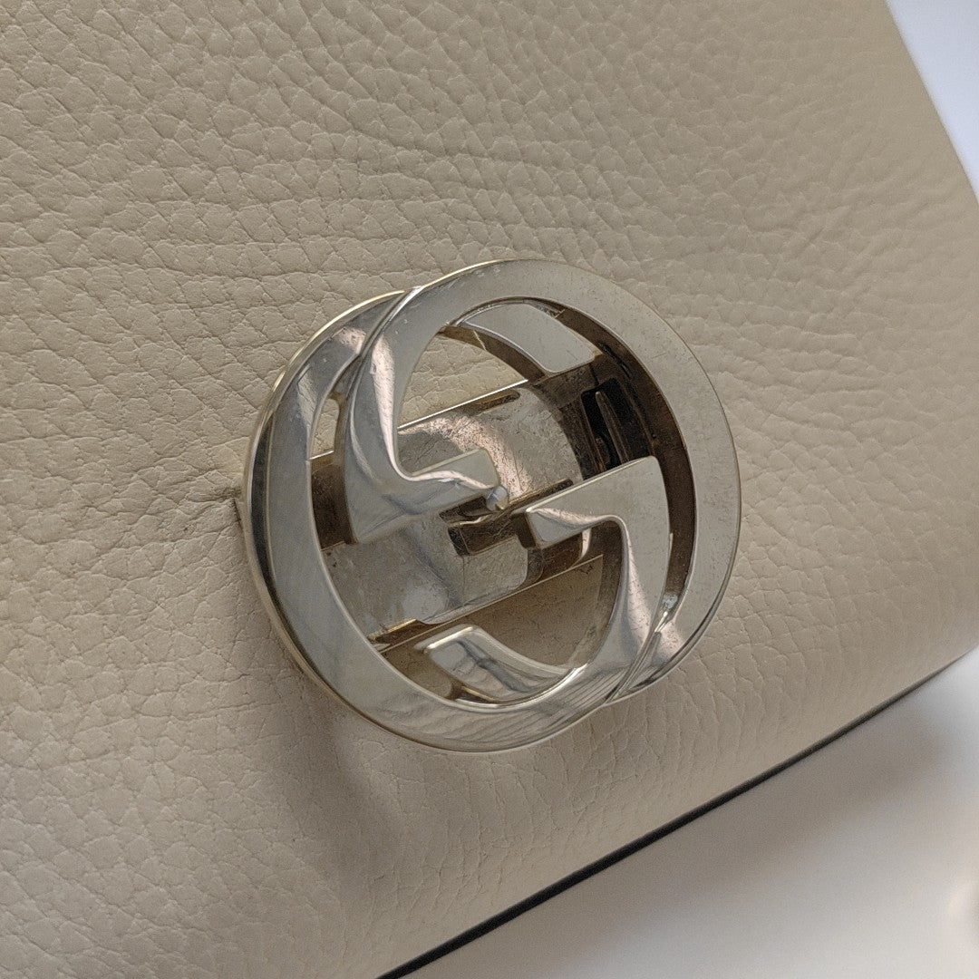 Interlocking G Mini Calfskin Beige
