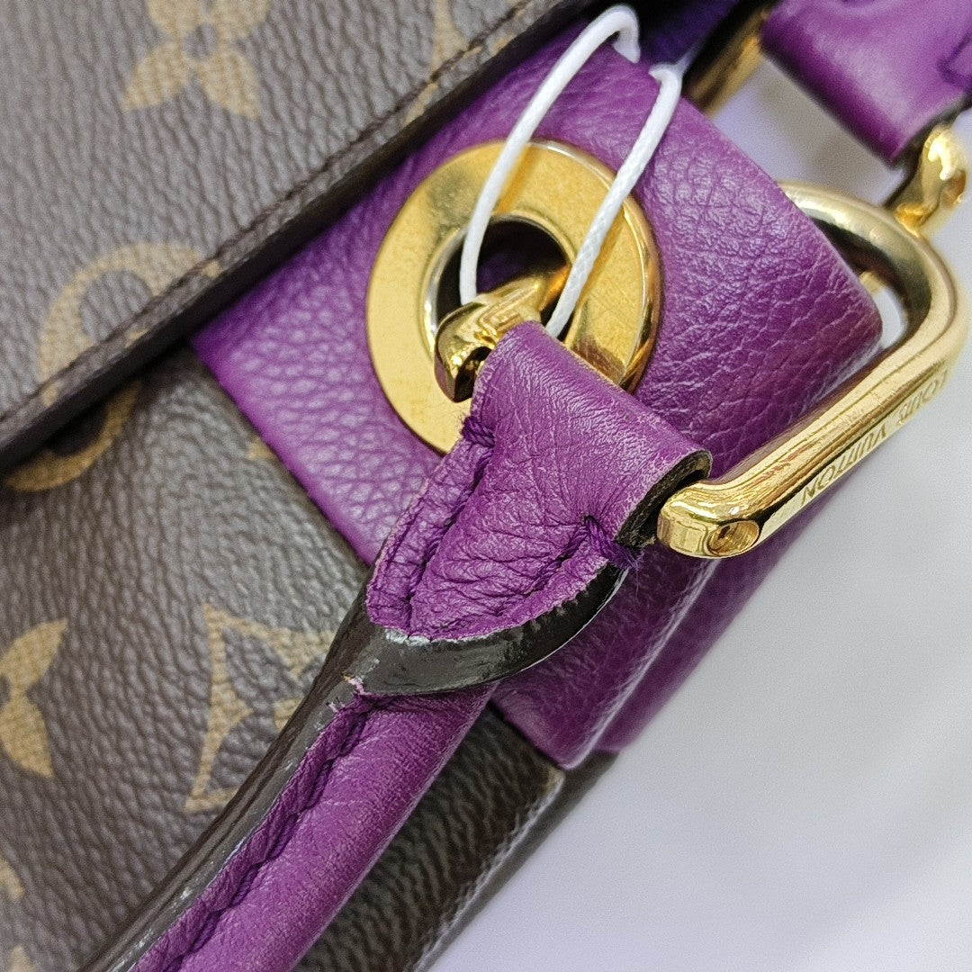 OLYMPE Monogram Coated Canvas Brown