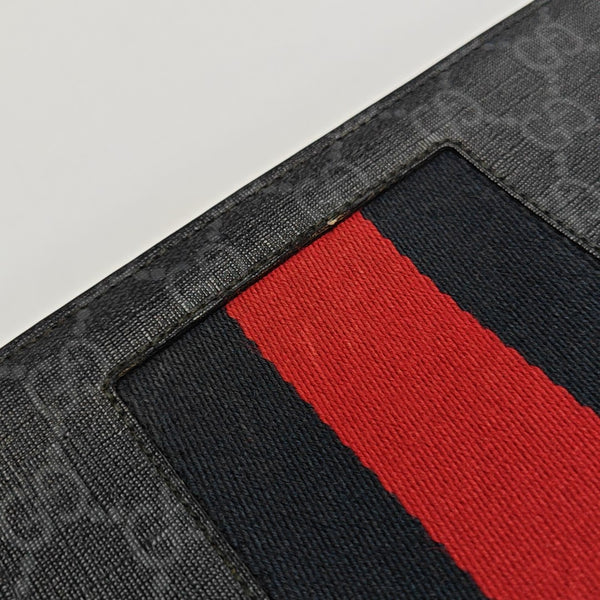 GG Supreme Monogram Coated Canvas Gray