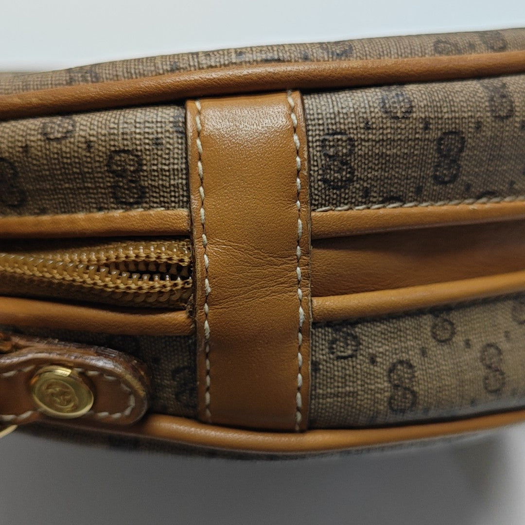 Monogram Coated Canvas Shoulder Bag Brown