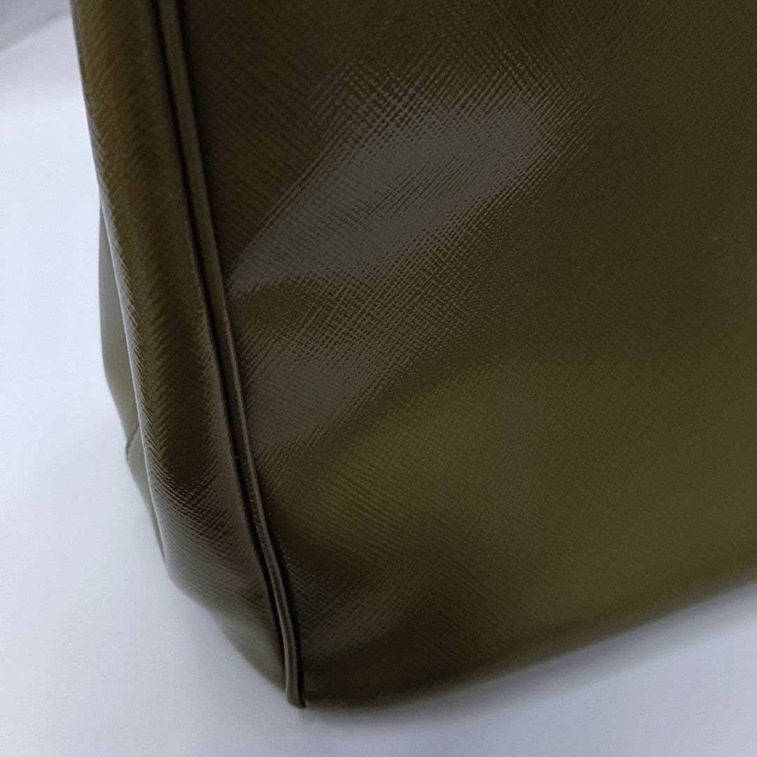 Saffiano Calfskin Tote Bag Large Green
