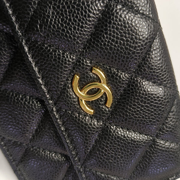 WOC Quilted Grained Calfskin Black