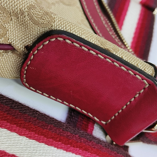 Monogram Canvas Shoulder Bag Beige
