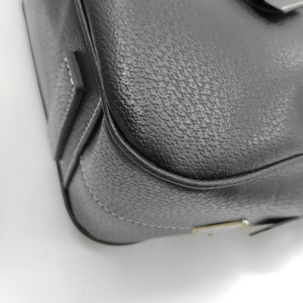Calfskin Top Handle Bag Black