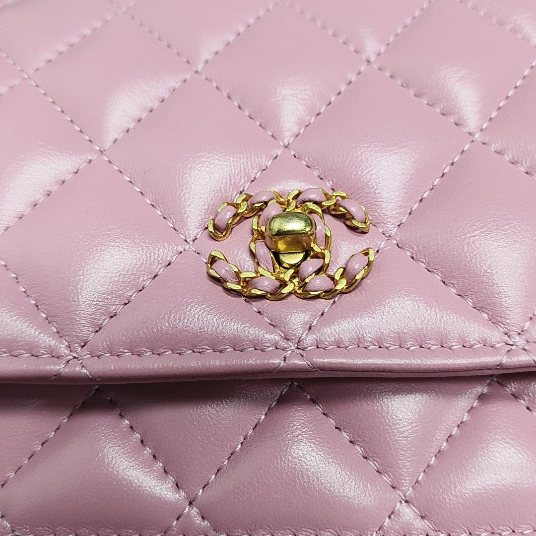 WOC Quilted Lambskin Pink