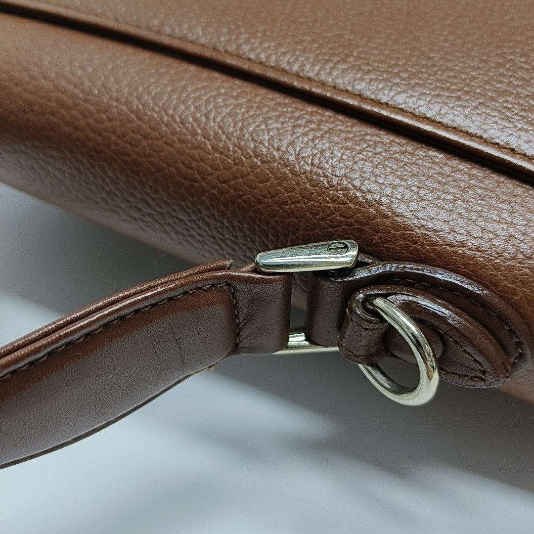 Calfskin Shoulder Bag Brown