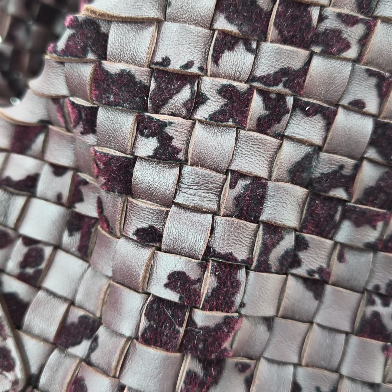 Calfskin Top Handle Bag Purple