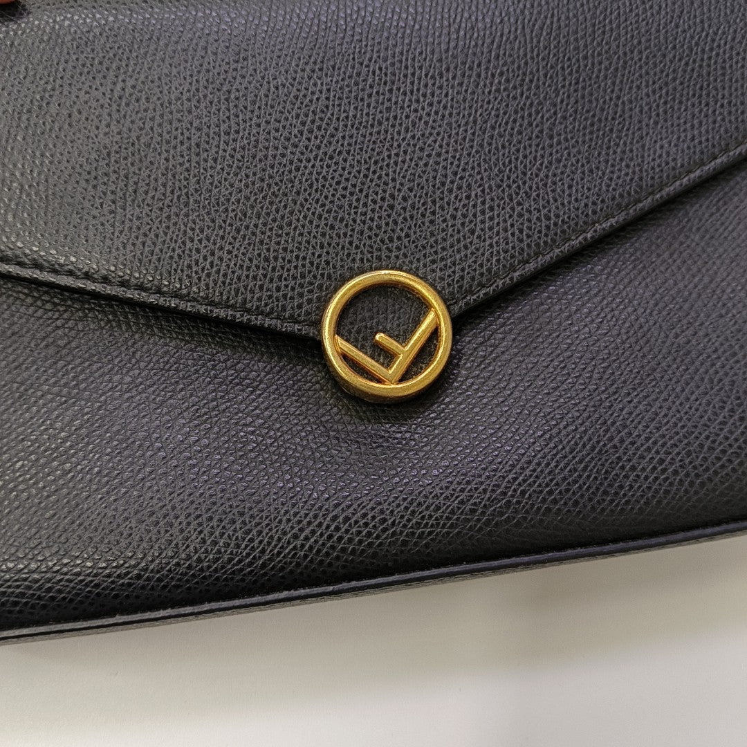 Calfskin Shoulder Bag Black