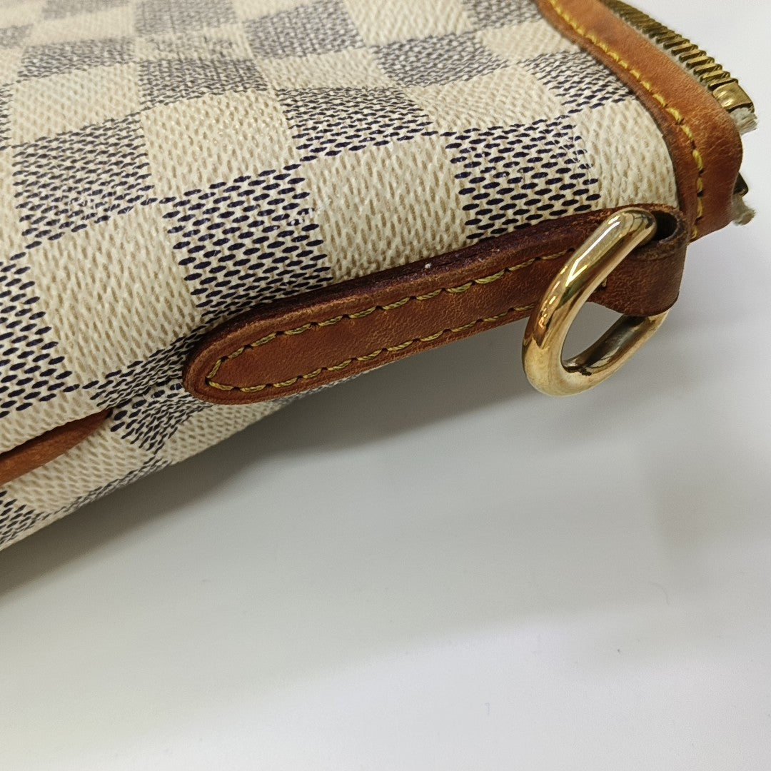 RIVIERA PM Damier Azur Coated Canvas White