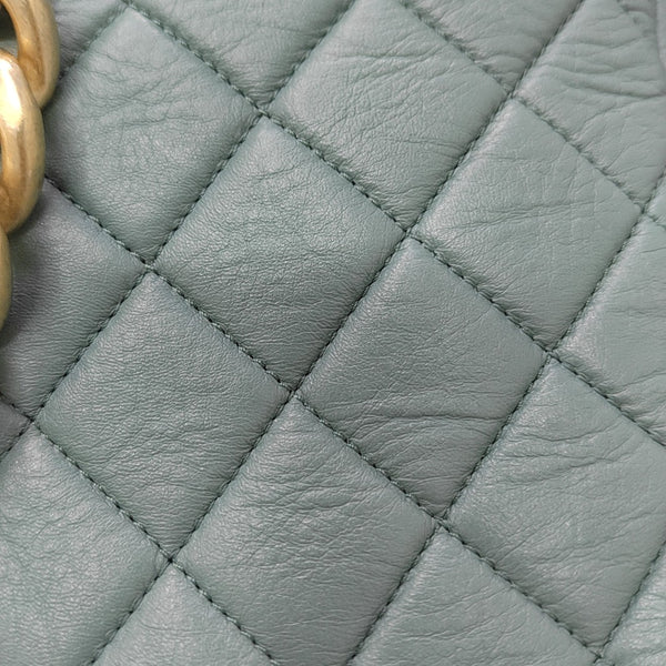 23A HOBO Quilted Lambskin Green