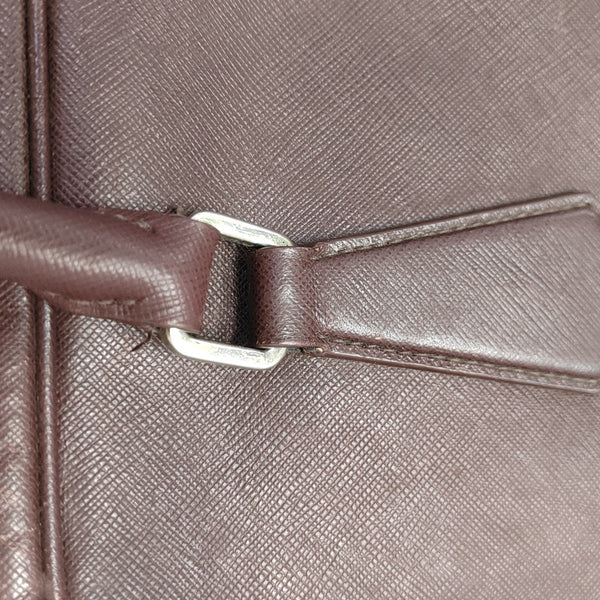 Saffiano Calfskin Top Handle Bag Red