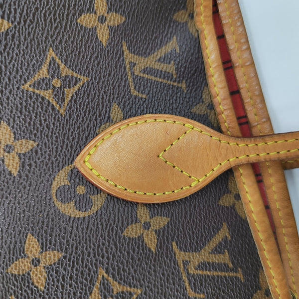 NEVERFULL MM Monogram Coated Canvas Brown