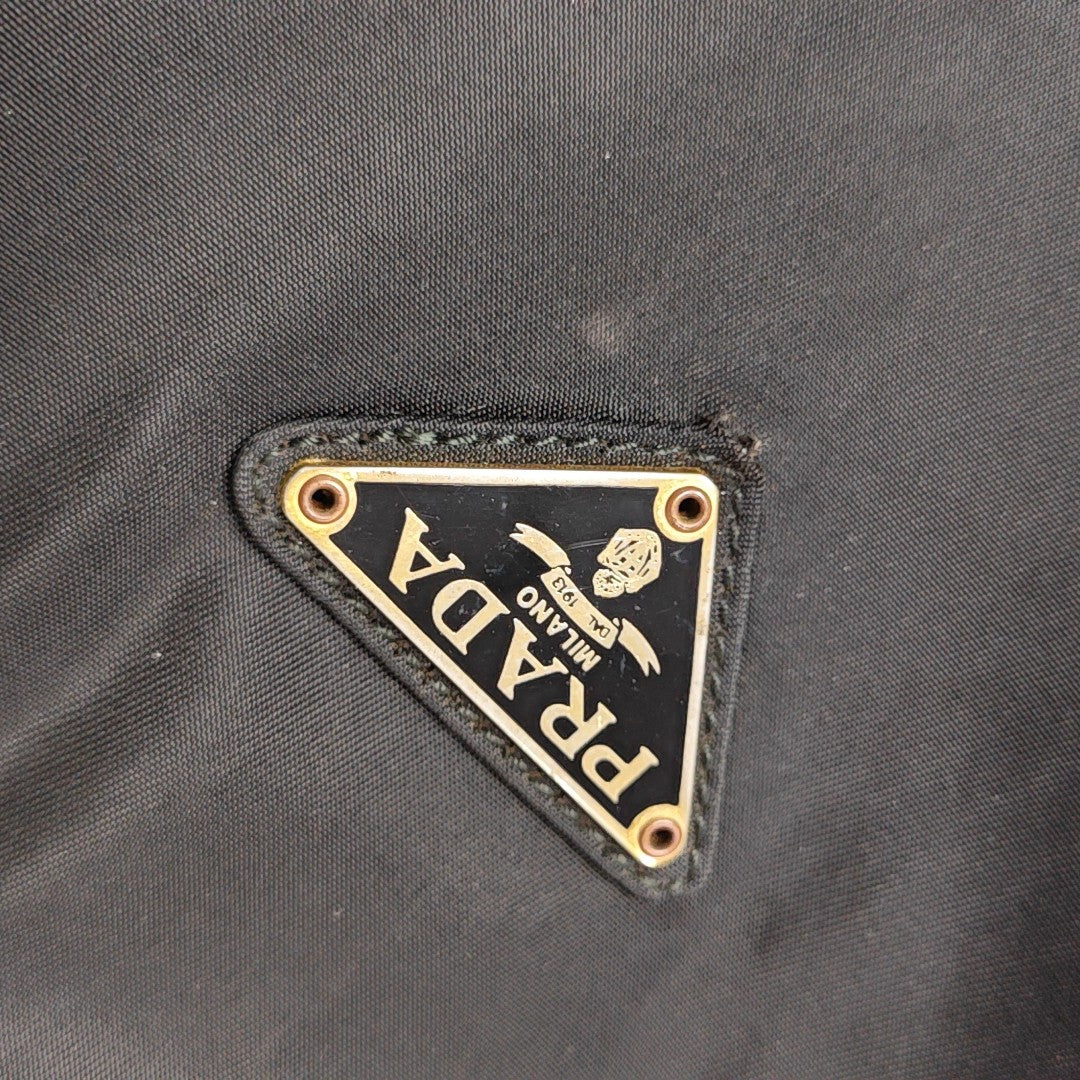 Nylon Top Handle Bag Black