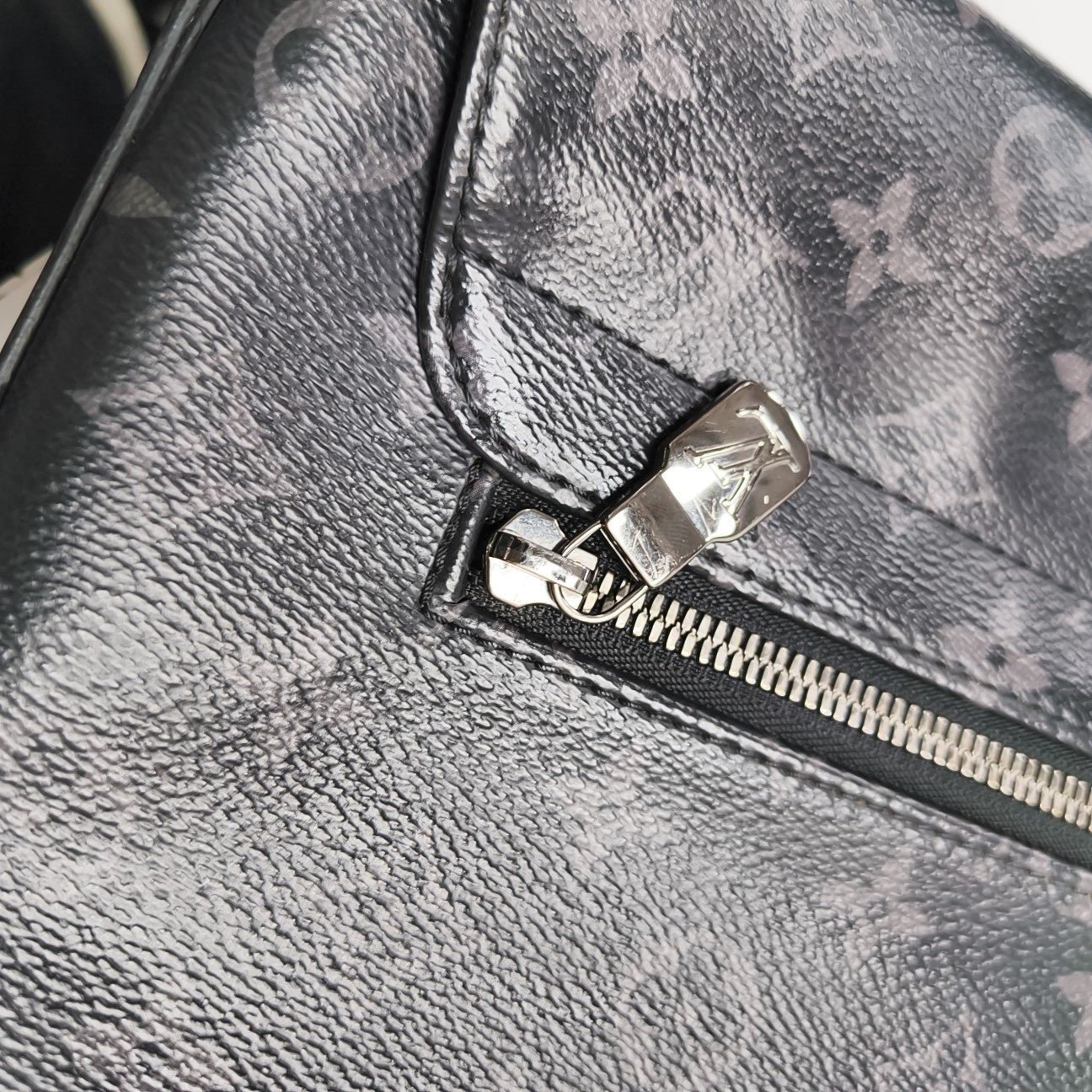 DISTRICT MM Monogram Coated Canvas Black