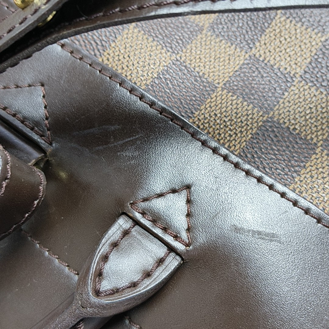 SOHO Damier Ebene Coated Canvas Brown
