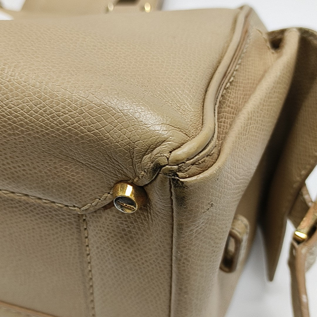Calfskin Top Handle Bag Beige