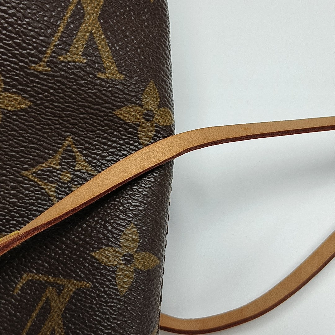 NEVERFULL MM Monogram Coated Canvas Brown