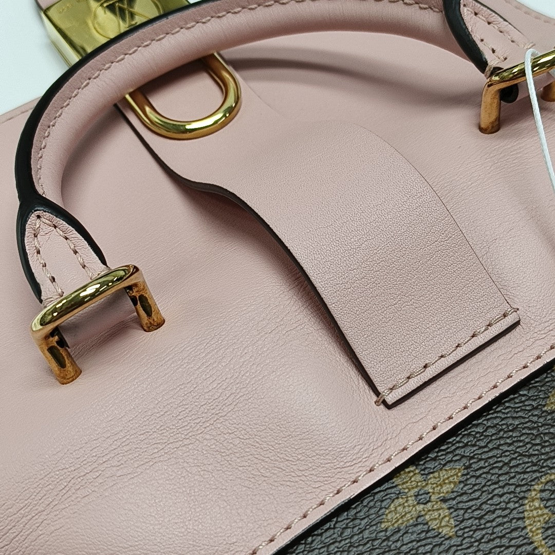 LOCKY BB Monogram Coated Canvas Pink