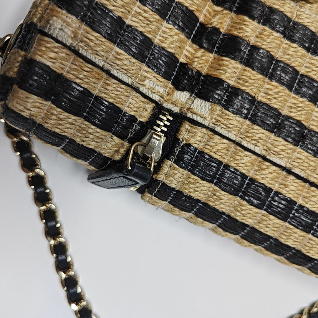Straw Shoulder Bag Beige