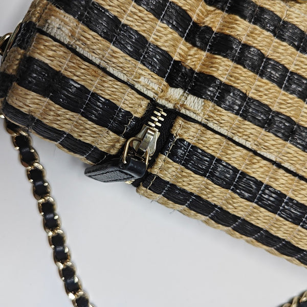 Straw Shoulder Bag Beige