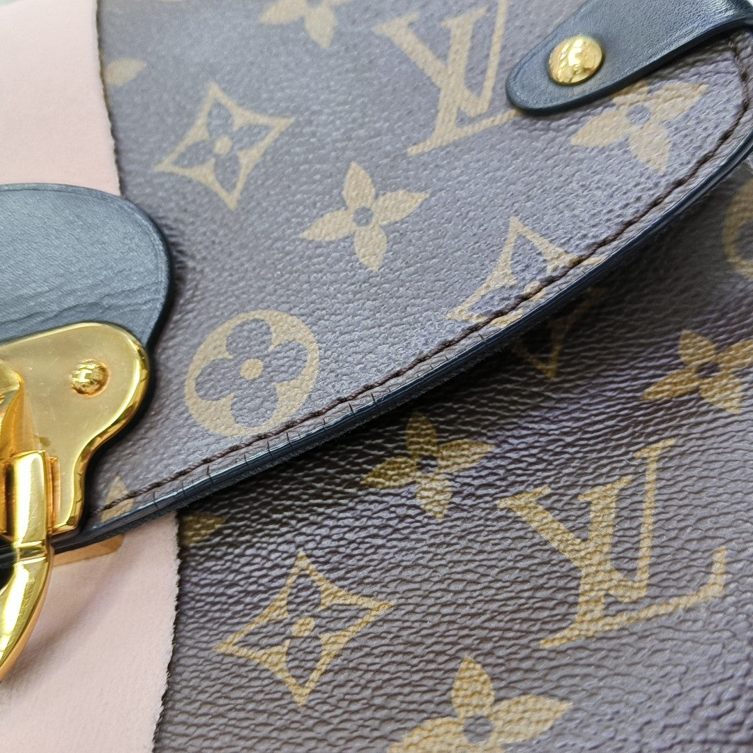GEORGES BB Monogram Coated Canvas Brown