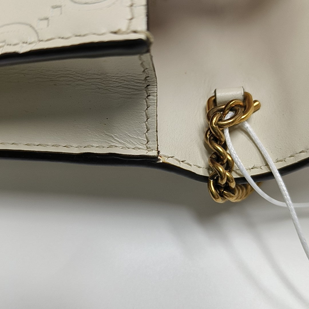 GG Supreme Mini Calfskin White