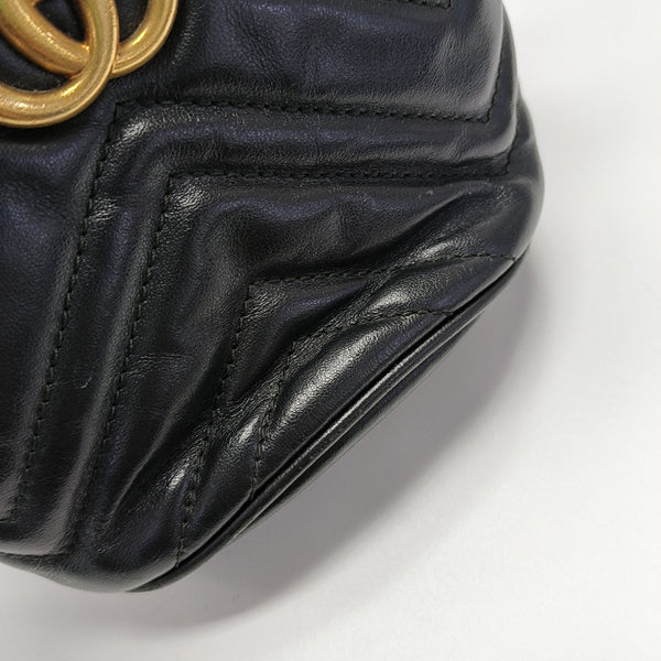 GG Marmont Mini Quilted Calfskin Black