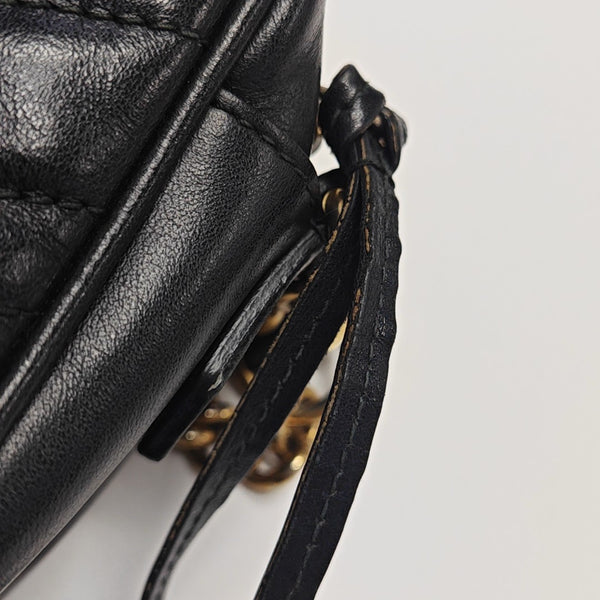 GG Marmont Small Quilted Calfskin Black