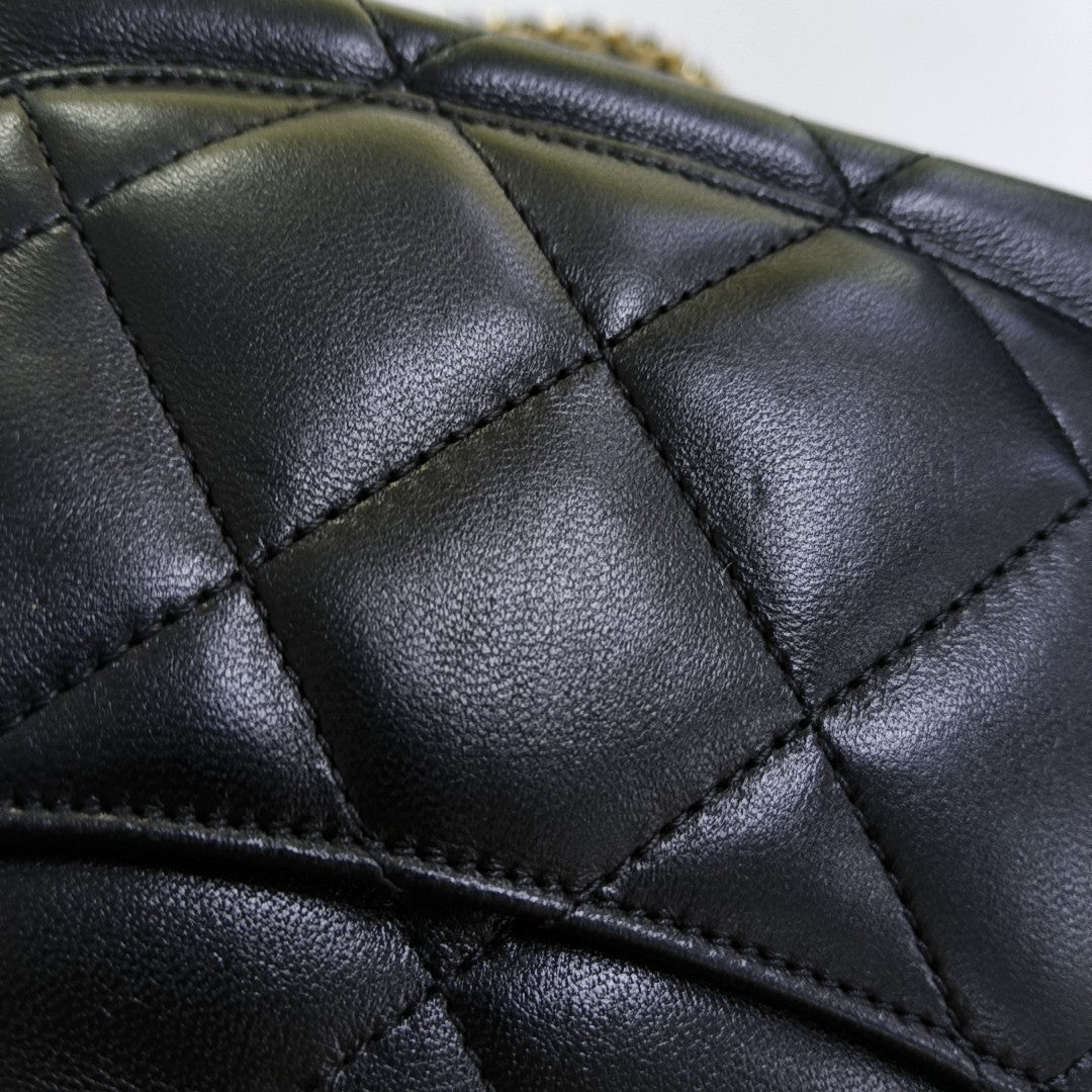 Mini Quilted Lambskin Black