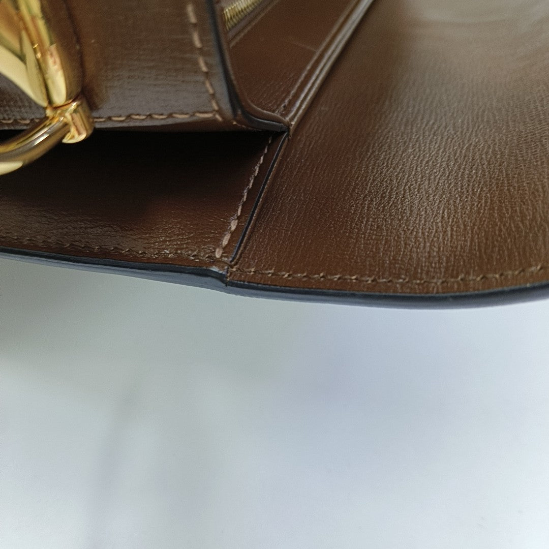 Horsebit 1955 Medium Monogram Coated Canvas Beige