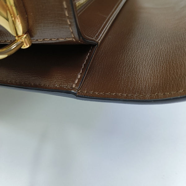 Horsebit 1955 Medium Monogram Coated Canvas Beige