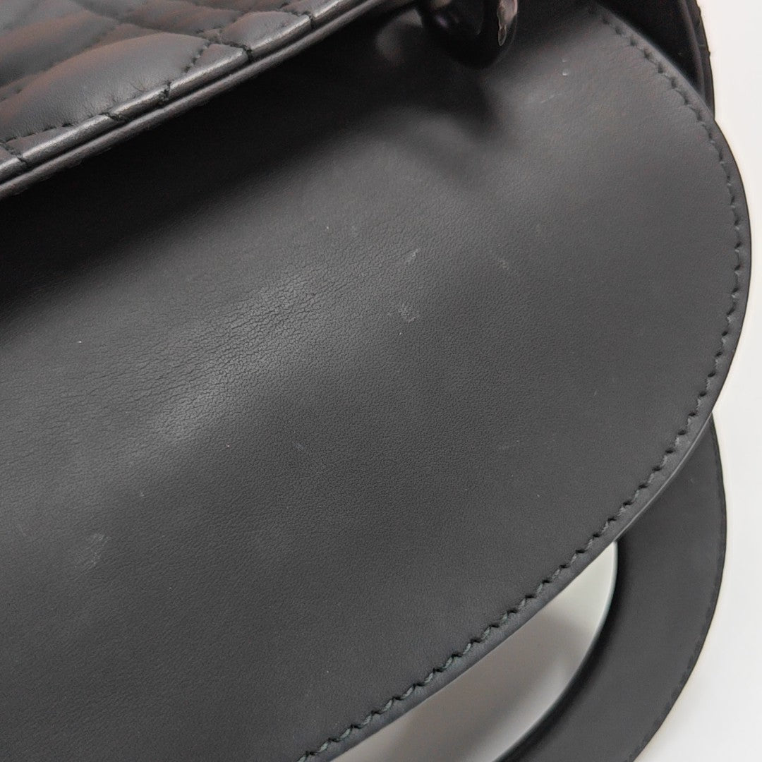 Lady Dior Mini Cannage Calfskin Black