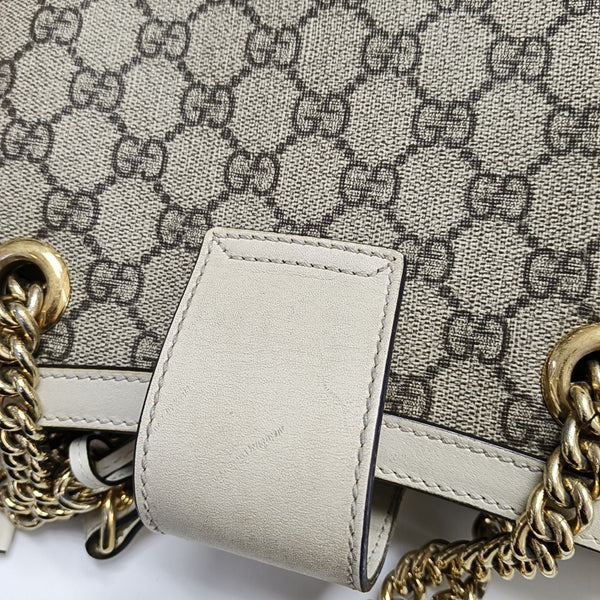 Padlock Small Monogram Coated Canvas Beige
