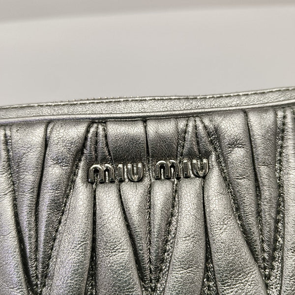 Quilted Lambskin Shoulder Bag Silver
