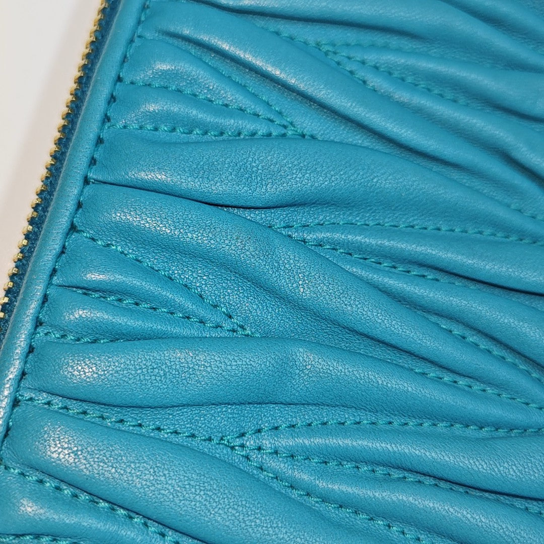 Matelassé Quilted Lambskin Blue