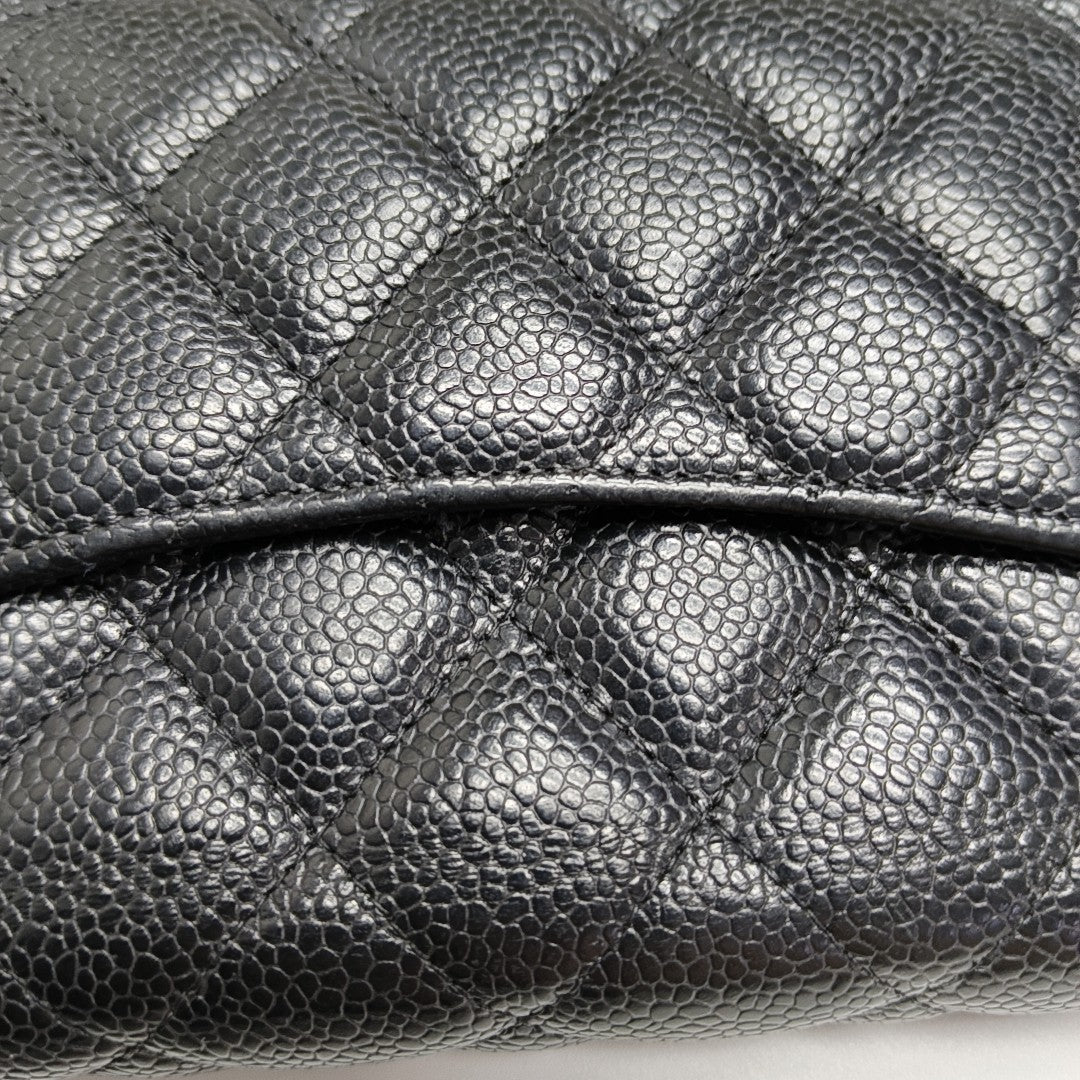 WOC Quilted Grained Calfskin Black