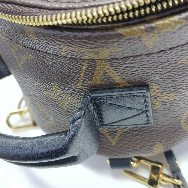PALM SPRINGS Mini Monogram Coated Canvas Brown