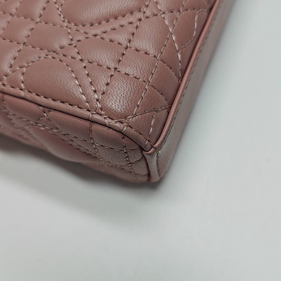 Lady D-Joy Super Mini Cannage Lambskin Pink