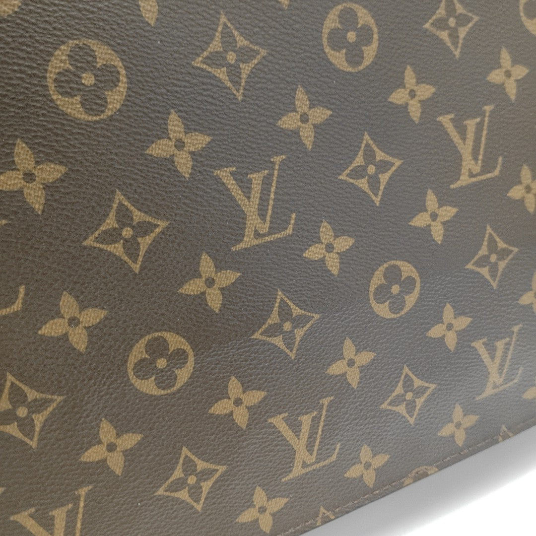 SAC PLAT Monogram Coated Canvas Brown