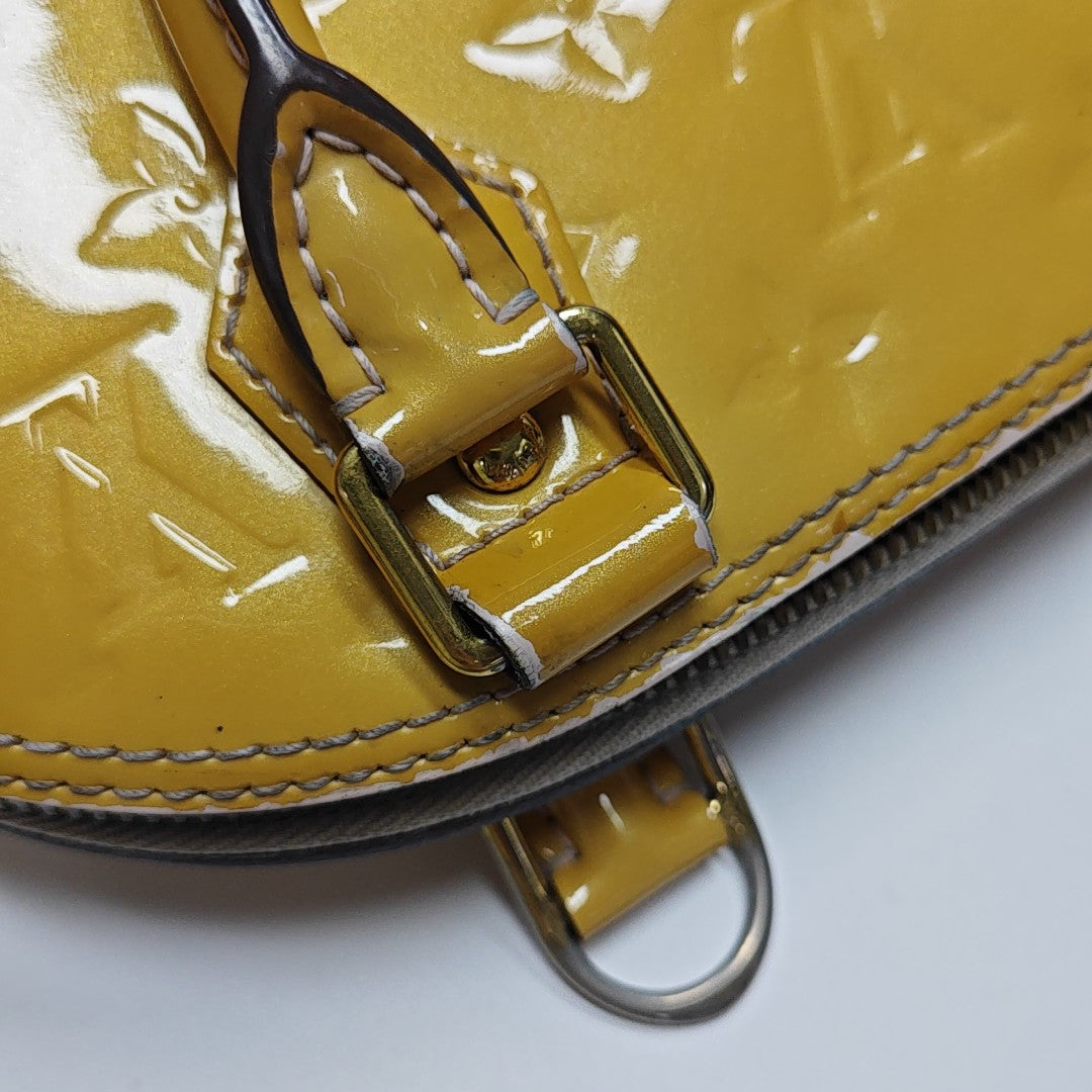 ALMA BB Monogram Patent Leather Yellow