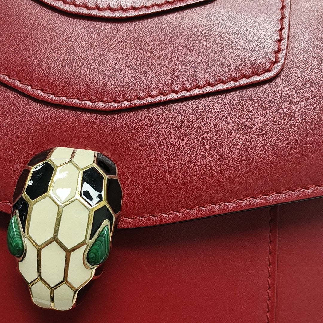 SERPENTI FOREVER Small Quilted Calfskin Red