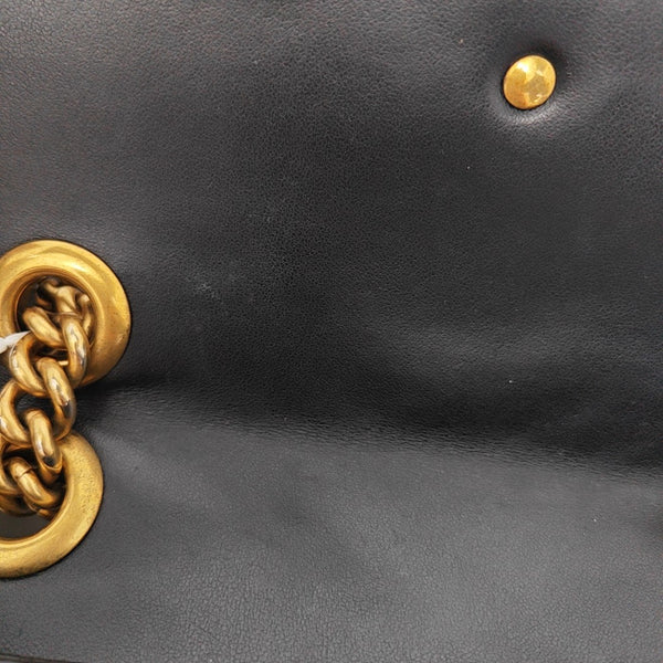 GG Marmont Small Quilted Calfskin Black