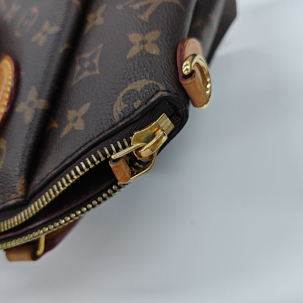 RIVOLI MM Monogram Coated Canvas Brown