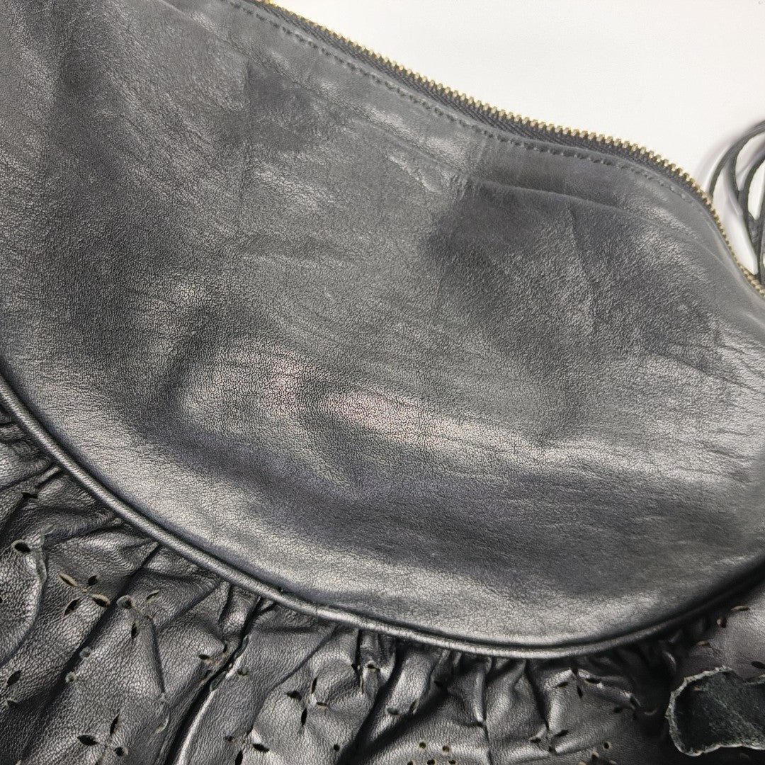 Calfskin Shoulder Bag Black