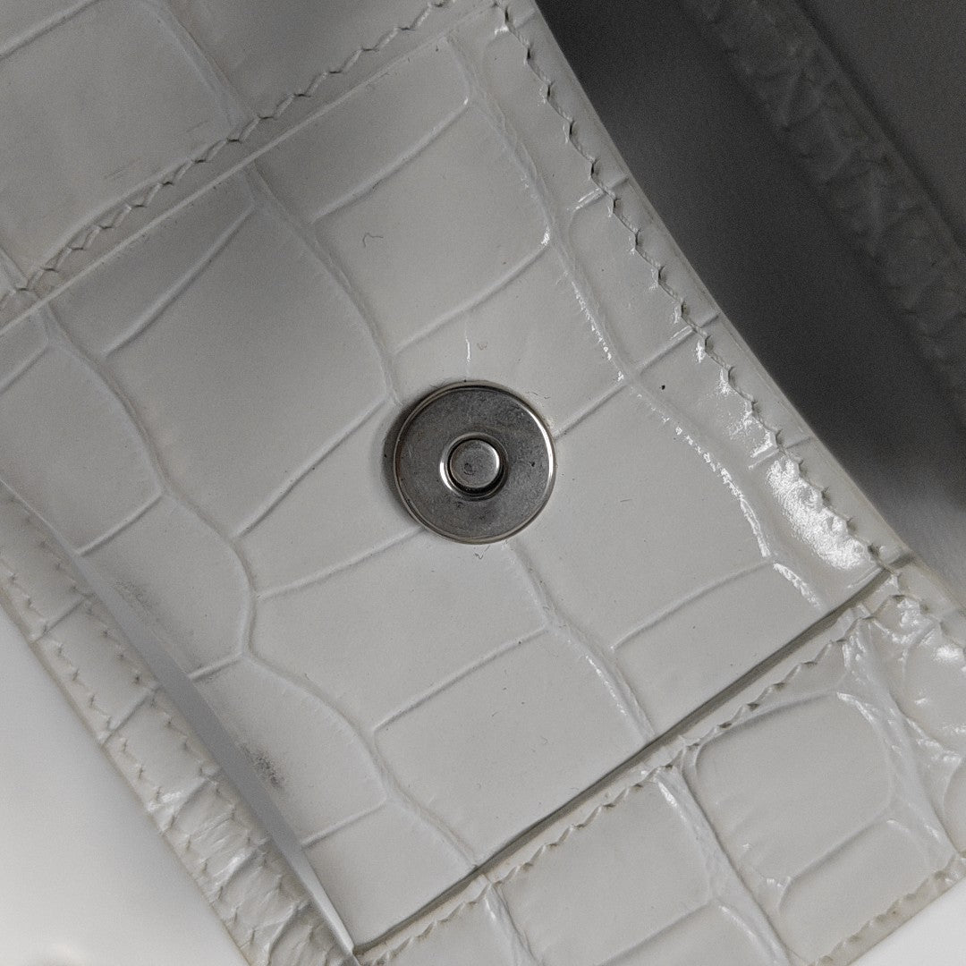 Hourglass Mini Calfskin White