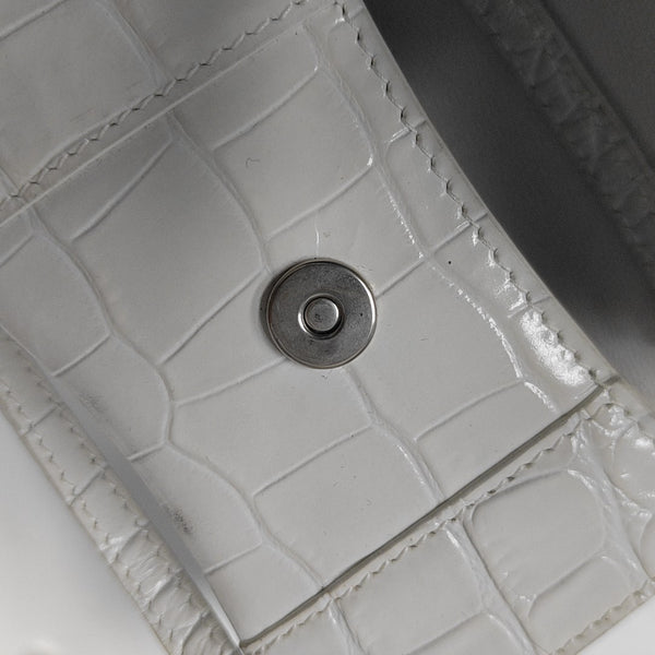 Hourglass Mini Calfskin White