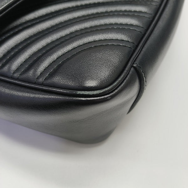 GG Marmont Small Quilted Calfskin Black