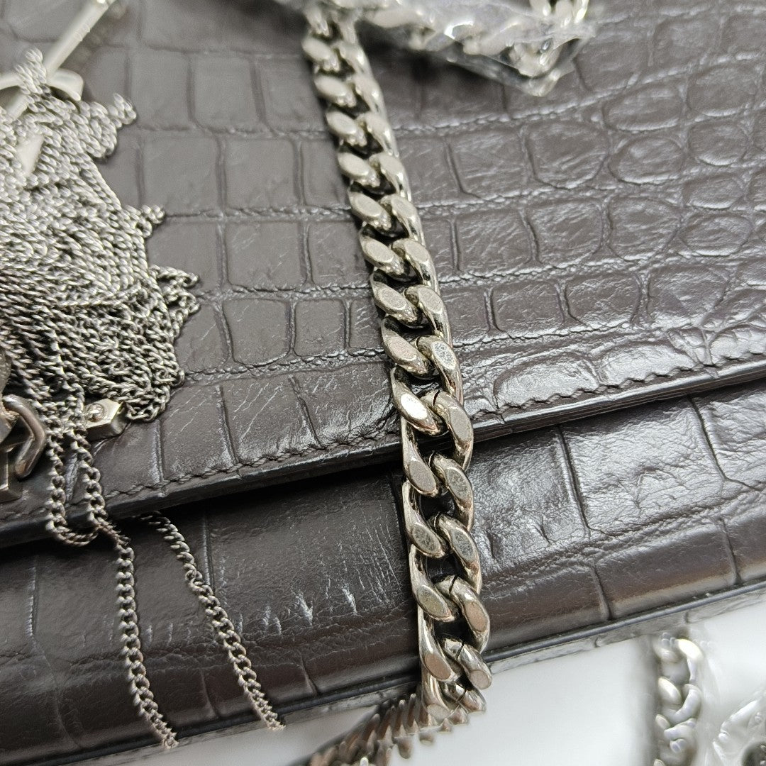 KATE Medium Calfskin Gray