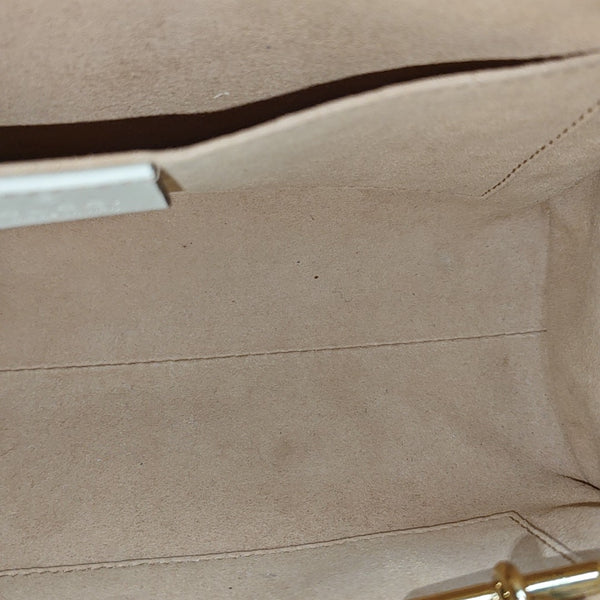 Padlock Small Monogram Coated Canvas Beige